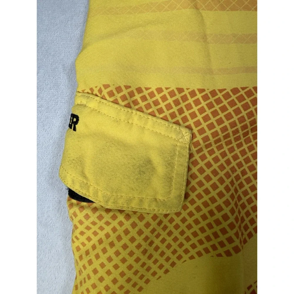 Quicksilver Men's Board Shorts Swim Orange Yellow Cargo Pocket Size 32
